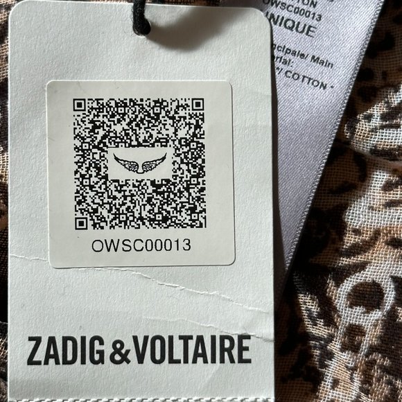 Zadig & Voltaire Delta ZV Initial Wild Scarf - New with Tags - Picture 2 of 5